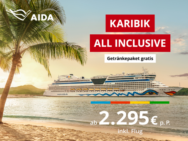 AIDA Karibik Winter All Inklusive geschenkt!