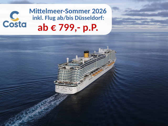 Costa Mittelmeer Sommer 2026
