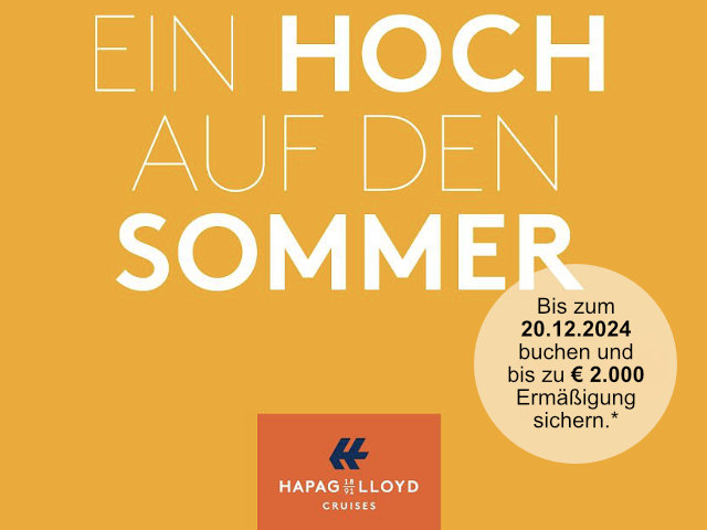 Hapag-Lloyd ein Hoch auf den Sommer