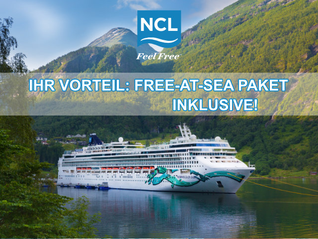 NCL Ihr Geschenk: Free at Sea Paket Inklusive